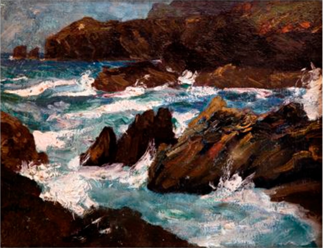 Christopher Williams (British, 1873-1934): Christopher Williams (British, 1873-1934). Fresh Morning, Llangranog Print. 37.00 x 28.25 inches. Please be aware that all lots in our auctions are sold "AS IS," in accordance with the Terms & Conditi