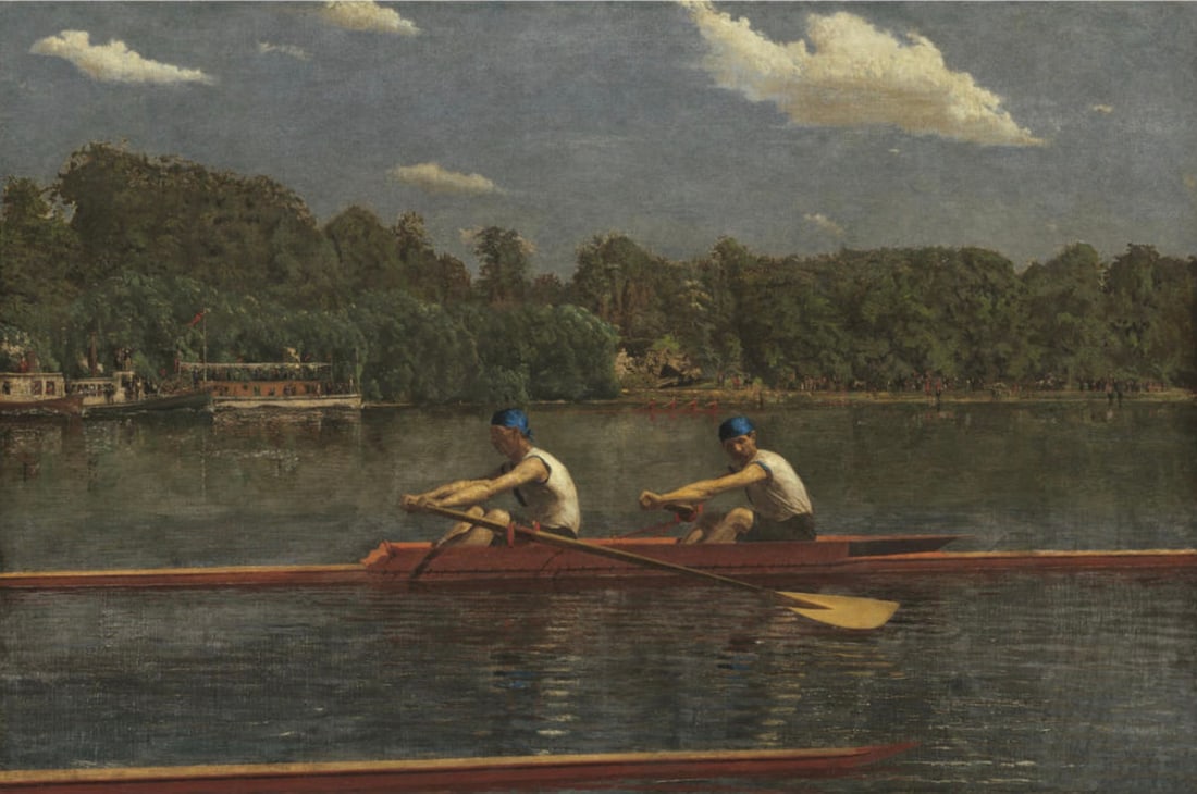 Thomas Eakins (American, 1844-1916): Thomas Eakins (American, 1844-1916). The Biglin Brothers Racing, "1872" Print. 29.50 x 19.50 inches. Please be aware that all lots in our auctions are sold "AS IS," in accordance with the Terms & Cond