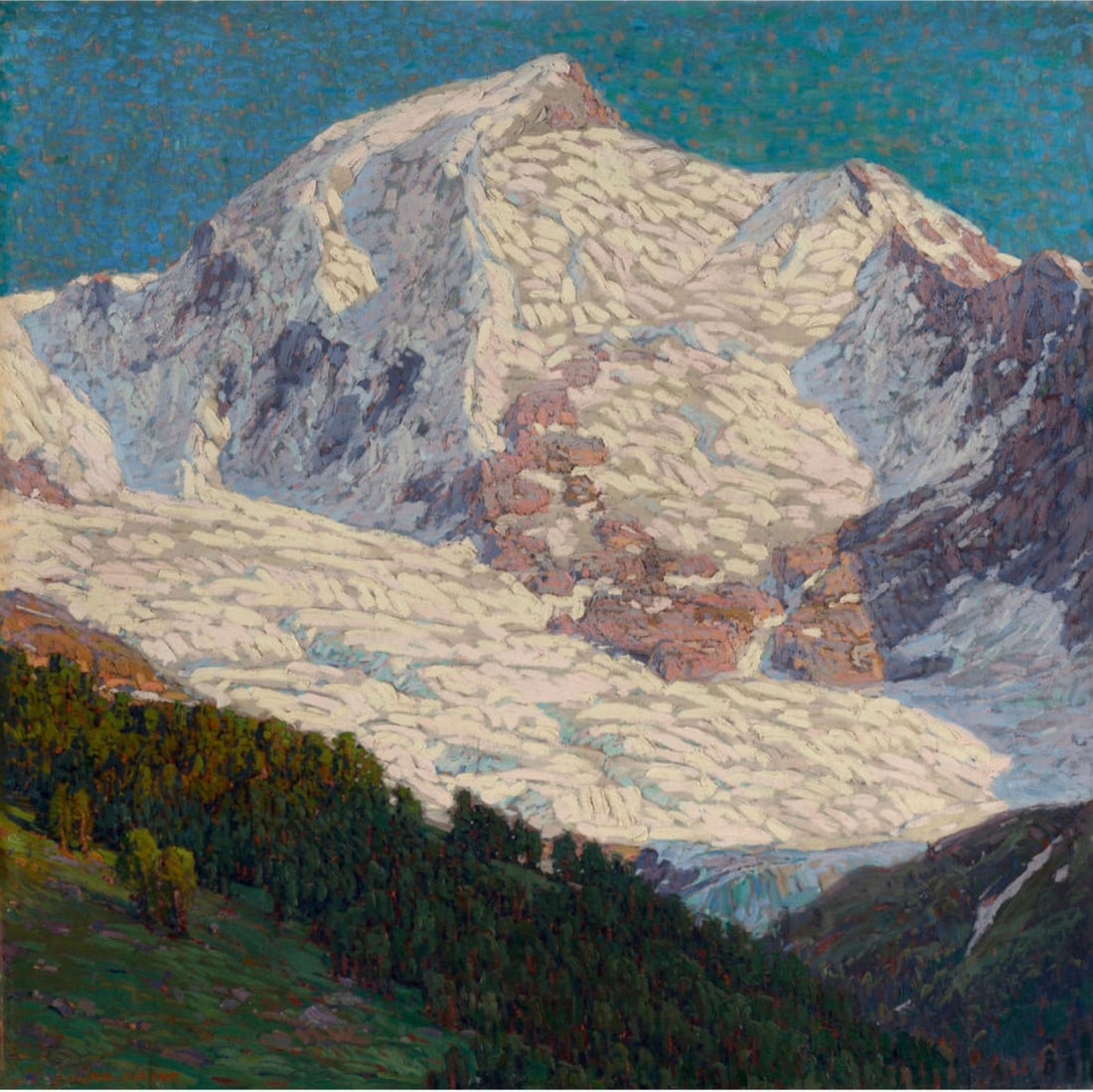 Edgar Alwin Payne (American, 1883-1947): Edgar Alwin Payne (American, 1883-1947). The Great White Peak, "1924" Print. 29.50 x 29.50 inches. Please be aware that all lots in our auctions are sold "AS IS," in accordance with the Terms & Condit