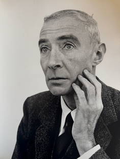 Richard Avedon (American, 1923-2004) Print: Richard Avedon (American, 1923-2004) Print. J. Robert Oppenheimer, Princeton, New Jersey, December, "1958". 13.75 x 10.75 inches. Printed in 1993. Please be aware that all lots in our auctions are sol