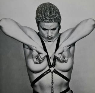 Robert Mapplethorpe (American, 1946-1989) Print: Robert Mapplethorpe (American, 1946-1989). Lisa Lyon,"1983" Print. Printed in 1983. 7.50 x 7.50 inches. Please be aware that all lots in our auctions are sold "AS IS," in accordance with the Terms & C