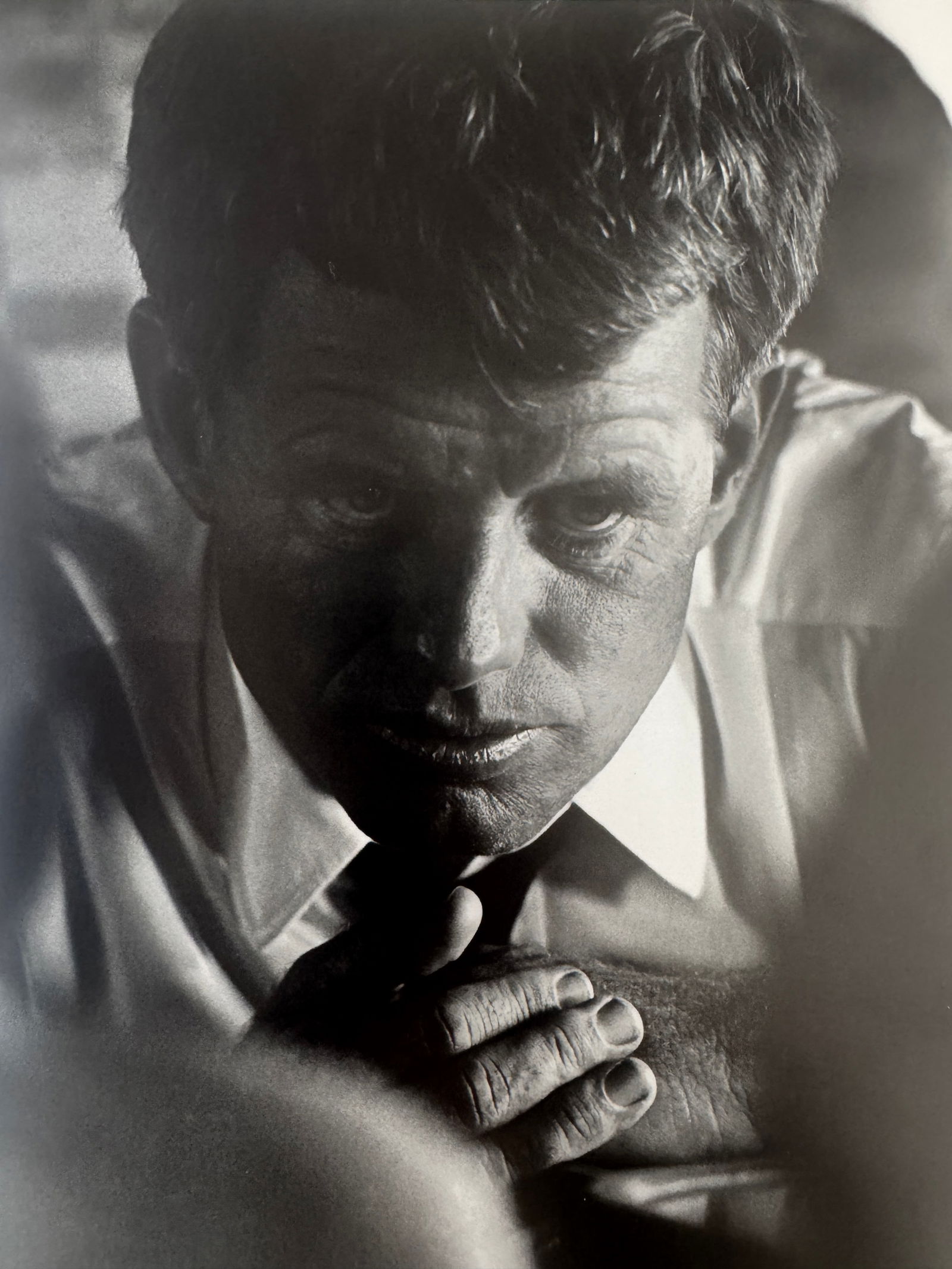 Cornell Capa (Hungarian-American, 1918-2008) Print: Cornell Capa (Hungarian-American, 1918-2008) Print. Printed in 1992. Duotone. Robert F. Kennedy, on board a plant to Albany, "1961". 9.75 x 7.25 inches. Please be aware that all lots in our auctions a