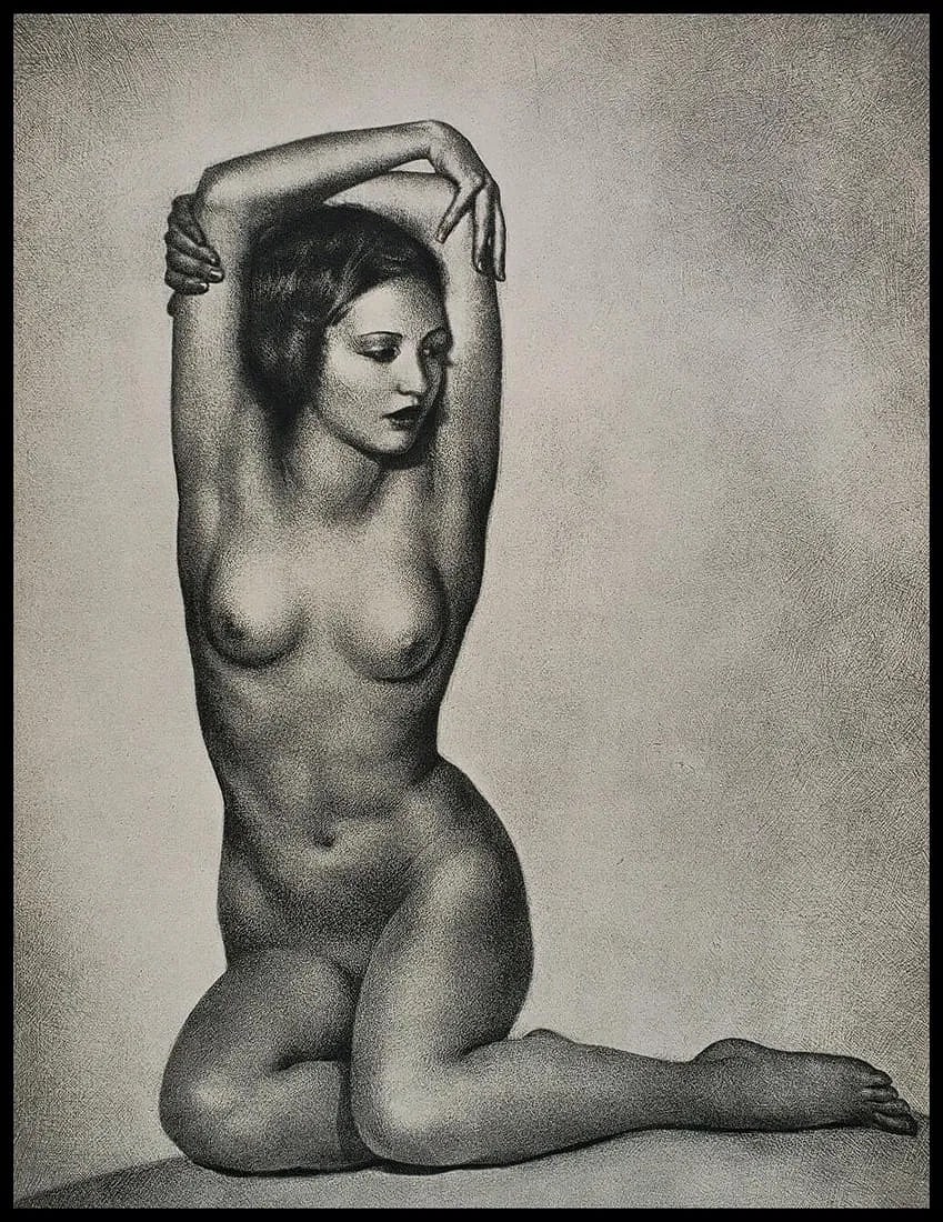 William Mortensen (American, 1897-1965) Print: William Mortensen (American, 1897-1965) Print. Nude Study. Printed in 1936. 10.25 x 8.25 inches. Please be aware that all lots in our auctions are sold "AS IS," in accordance with the Terms & Conditio