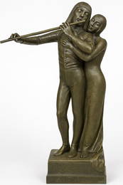 Carl Wollek (Austrian, 1862-1936) Papageno and Papagena Sculpture