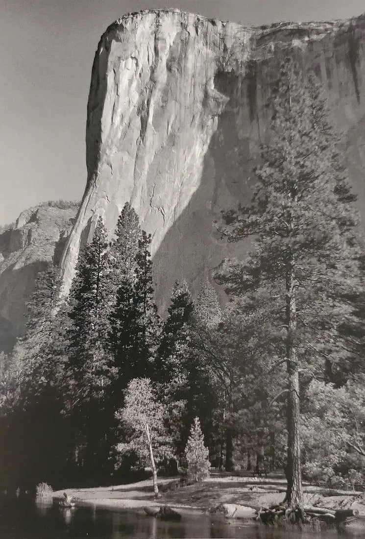 Ansel Adams (American, 1902-1984) Print: Ansel Adams (American, 1902-1984) Print. El Capitan, Merced River, Yosemite National Park, California, "1948". Printed in 2007, Italy. 4.00 x 6.00 inches. Please be aware that all lots in our auctions