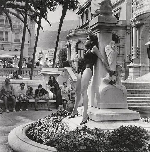 Helmut Newton (German-Australian, 1920-2004) Print: Helmut Newton (German-Australian, 1920-2004) Cindy Crawford, Admired, Monte Carlo, "1980" Print. Printed in 1991, Japan. 9.25 x 9.75 inches. Please be aware that all lots in our auctions are sold "AS 
