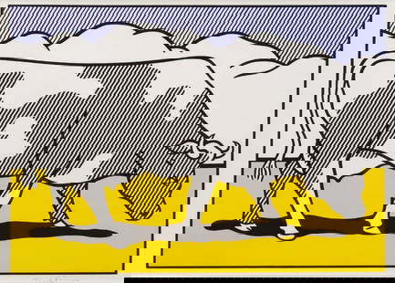 Roy Lichtenstein (American, 1923-1997) Print: Roy Lichtenstein (American, 1923-1997) Print. Cow. 23.50 x 35.50 inches. Please be aware that all lots in our auctions are sold "AS IS," in accordance with the Terms & Conditions of the Auction. All "