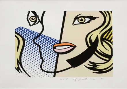 Roy Lichtenstein (American, 1923-1997) Print: Roy Lichtenstein (American, 1923-1997) Print. 23.55 x 35.65 inches. Backed. Please be aware that all lots in our auctions are sold "AS IS," in accordance with the Terms & Conditions of the Auction. Al