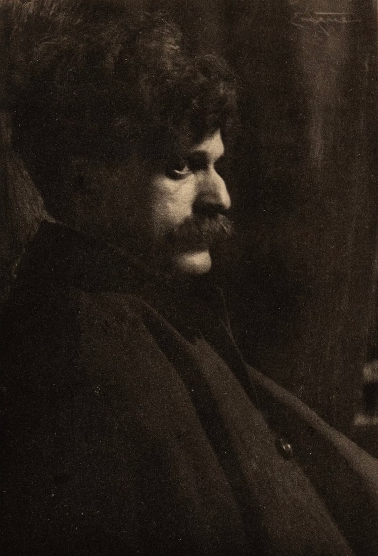 Frank Eugene (American, 1865-1936) Print: Frank Eugene (American, 1865-1936) Print. Portrait of Alfred Stieglitz, 1909. Printed in 1909. 6.25 x 4.50 inches. Please be aware that all lots in our auctions are sold "AS IS," in accordance with th