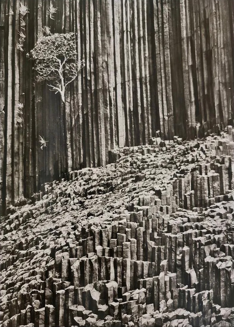 Sebastiao Salgado (Brazilian, 1944-2025) Print: Sebastiao Salgado (Brazilian, 1944-2025) Print. Basaltic Organ Pipes on Mitsio Island, Madagascar, "2010". Printed in 2013, Spain. Duotone. 8.00 x 11.00 inches. Please be aware that all lots in our au