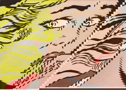 Roy Lichtenstein (American, 1923-1997) Print: Roy Lichtenstein (American, 1923-1997) Print. Crying Girl, "1963". 18.00 x 23.50 inches. Please be aware that all lots in our auctions are sold "AS IS," in accordance with the Terms & Conditions of th
