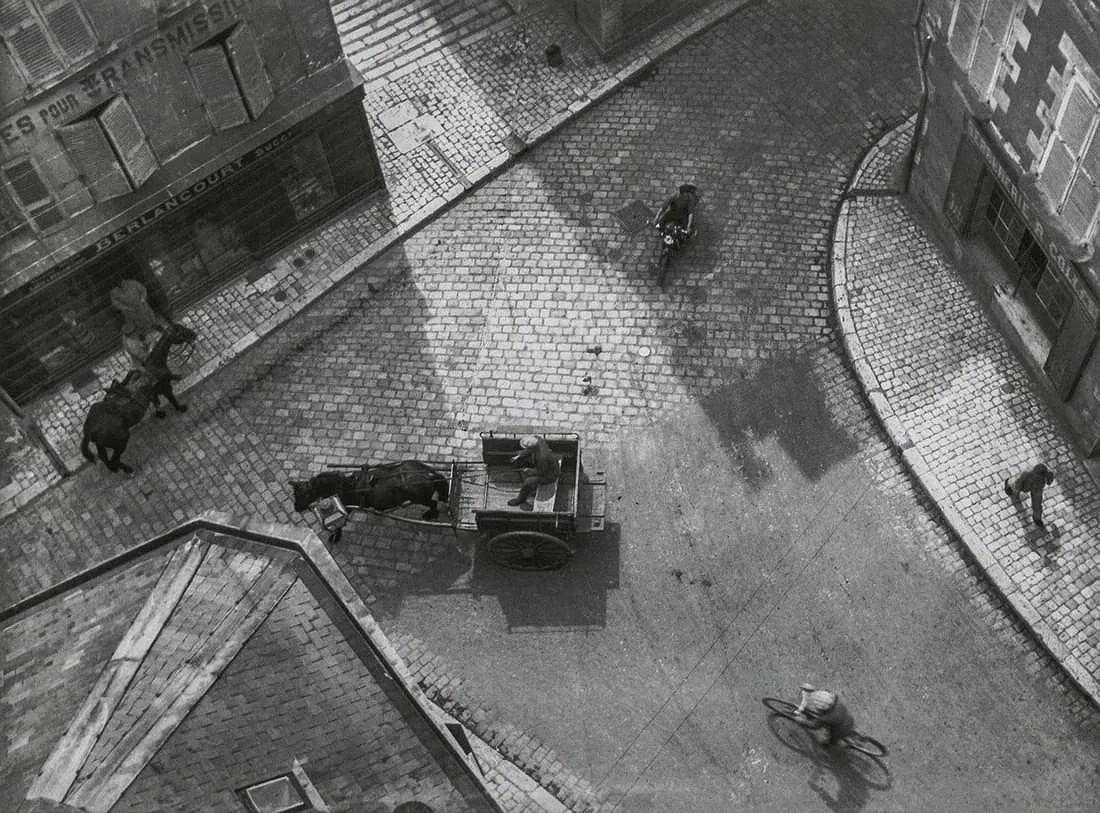 Andre Kertesz (Hungarian-American, 1894-1985) Print: Andre Kertesz (Hungarian-American, 1894-1985) Print. Carrefour, "1930". Printed in 1999, Italy. 7.70 x 5.70 inches. Please be aware that all lots in our auctions are sold "AS IS," in accordance with t