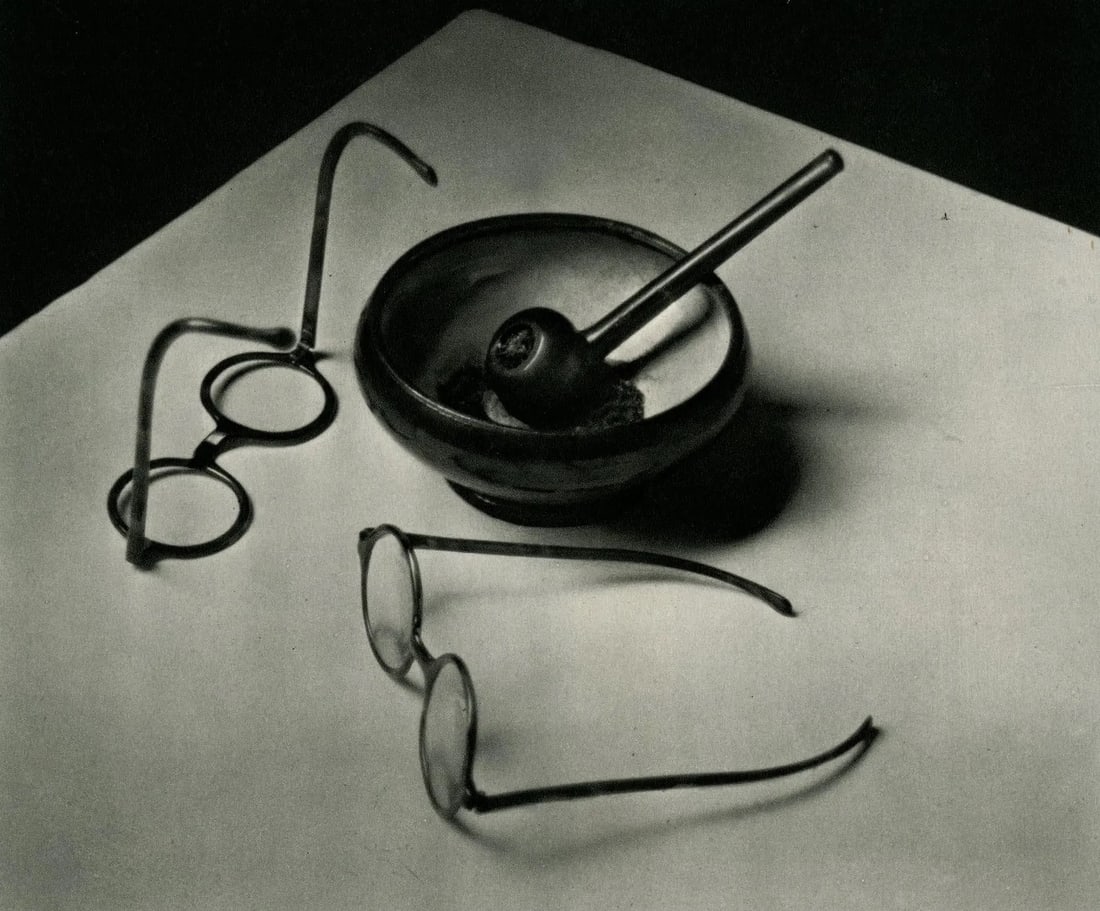 Andre Kertesz (Hungarian-American, 1894-1985) Print: Andre Kertesz (Hungarian-American, 1894-1985) Print. Mondrian's Glasses and Pipe, "1926". Printed in 1972. 6.00 x 7.25 inches. Please be aware that all lots in our auctions are sold "AS IS," in accord