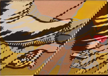 Roy Lichtenstein (American, 1923-1997) Print: Roy Lichtenstein (American, 1923-1997) Print. Foot. 23.50 x 35.50 inches. Backed. Please be aware that all lots in our auctions are sold "AS IS," in accordance with the Terms & Conditions of the Aucti