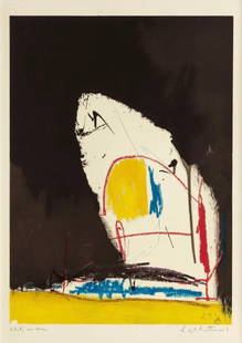 Robert Motherwell (American, 1915-1991) Print: Robert Motherwell (American, 1915-1991) Print. 24.00 x 34.85 inches. Backed. Please be aware that all lots in our auctions are sold "AS IS," in accordance with the Terms & Conditions of the Auction. A