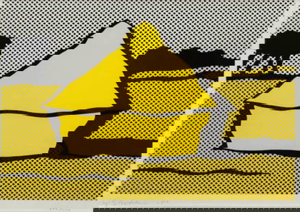 Roy Lichtenstein (American, 1923-1997) Print: Roy Lichtenstein (American, 1923-1997) Print. Haystack. 23.50 x 35.50 inches. Backed. Please be aware that all lots in our auctions are sold "AS IS," in accordance with the Terms & Conditions of the A