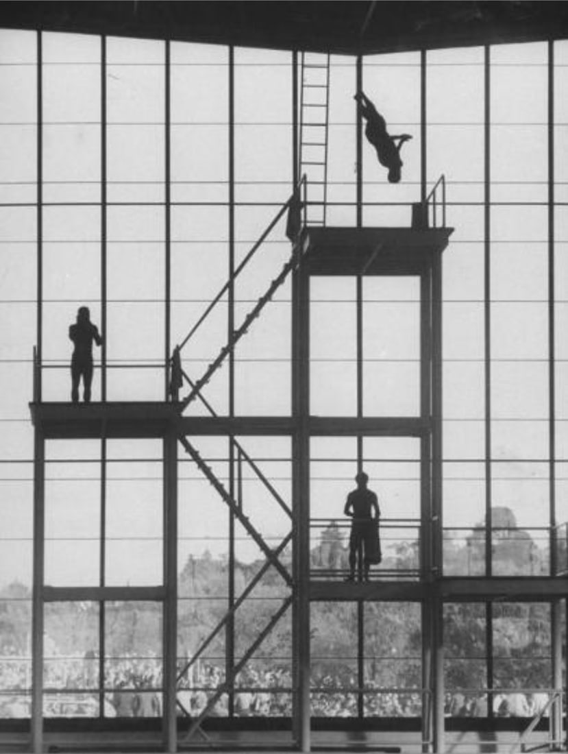 John Dominis (American, 1921-2013) Print: John Dominis (American, 1921-2013) Olympic Pool Print. 24.00 x 31.00 inches. Please be aware that all lots in our auctions are sold "AS IS," in accordance with the Terms & Conditions of the Auction. A