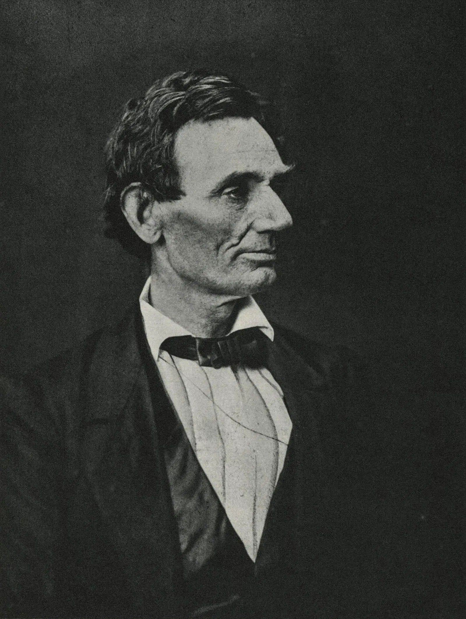 Alexander Hesler (American, 1823-1895) Print: Alexander Hesler (American, 1823-1895) Print. Abraham Lincoln, "1860". Printed in 1964, Netherlands. 6.35 x 8.40 inches. Please be aware that all lots in our auctions are sold "AS IS," in accordance w