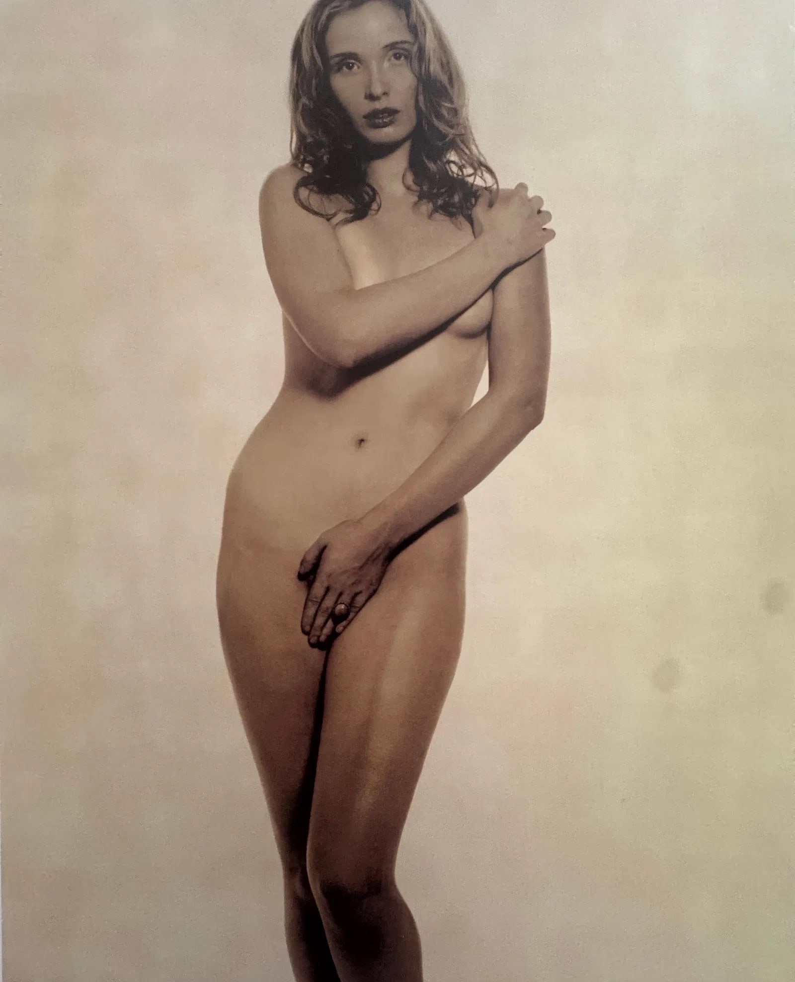 Karl Lagerfeld (German, 1933-2019) Julie Delpy Print: Karl Lagerfeld (German, 1933-2019) Julie Delpy Print. Printed in 1997. From an edition of 5000. 14.00 x 11.30 inches. Unsigned and unnumbered. Please be aware that all lots in our auctions are sold "A