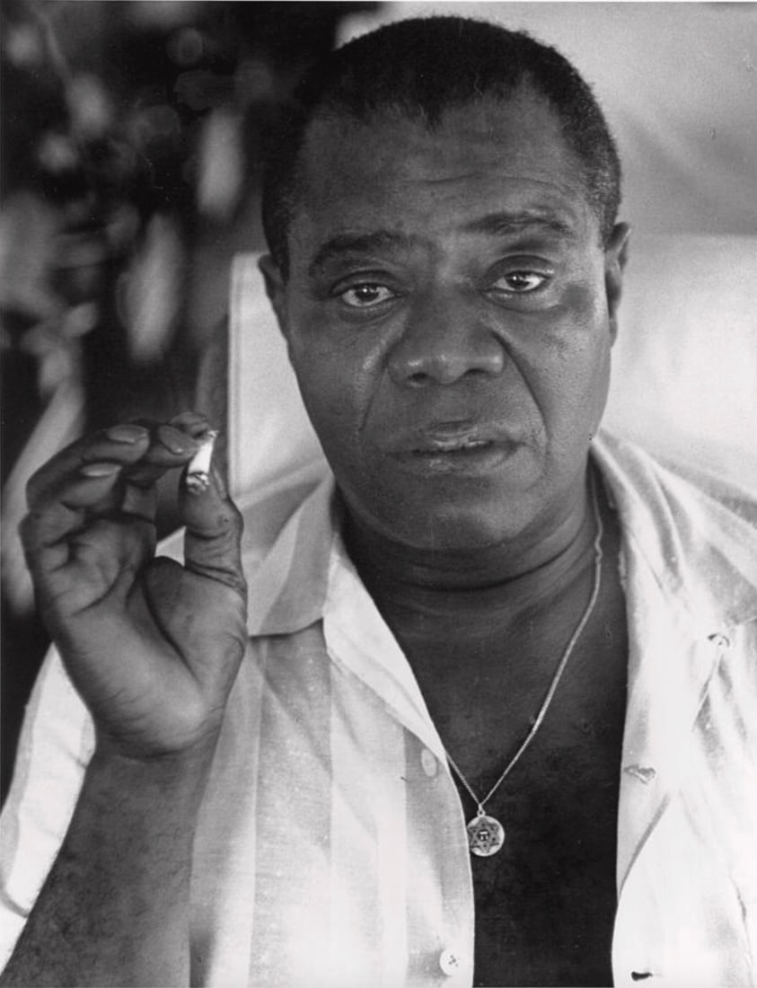 Herb Snitzer (American, 1932-2022) Print: Herb Snitzer (American, 1932-2022) Print. Louis Armstrong, Tanglewood, Massachusetts, "1960". Please be aware that all lots in our auctions are sold "AS IS," in accordance with the Terms & Conditions