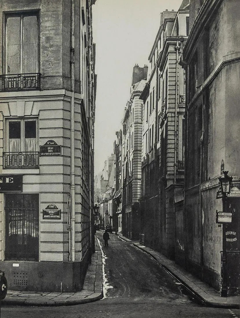 Man Ray (American, 1890-1976) Print: Man Ray (American, 1890-1976) Print. Rue des Grands-Augustins, Paris, "1938". Printed in 1938, France. 8.80 x 11.70 inches. Please be aware that all lots in our auctions are sold "AS IS," in accordanc