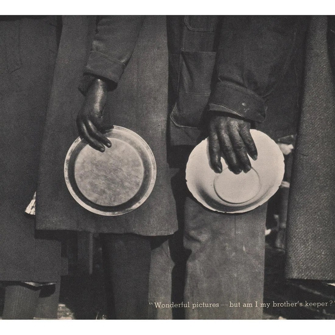 Walker Evans (American, 1903-1975) Print: Walker Evans (American, 1903-1975) Print. Food Line, FSA Picture. Printed in the 1930s, USA. 7.00 x 7.50 inches. Please be aware that all lots in our auctions are sold "AS IS," in accordance with the