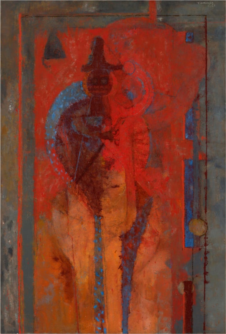 Rufino Tamayo (Mexican, 1899-1991) Print: Rufino Tamayo (Mexican, 1899-1991) Print. Composition, "1961". 27.00 x 39.00 inches. Please be aware that all lots in our auctions are sold "AS IS," in accordance with the Terms & Conditions of the Au