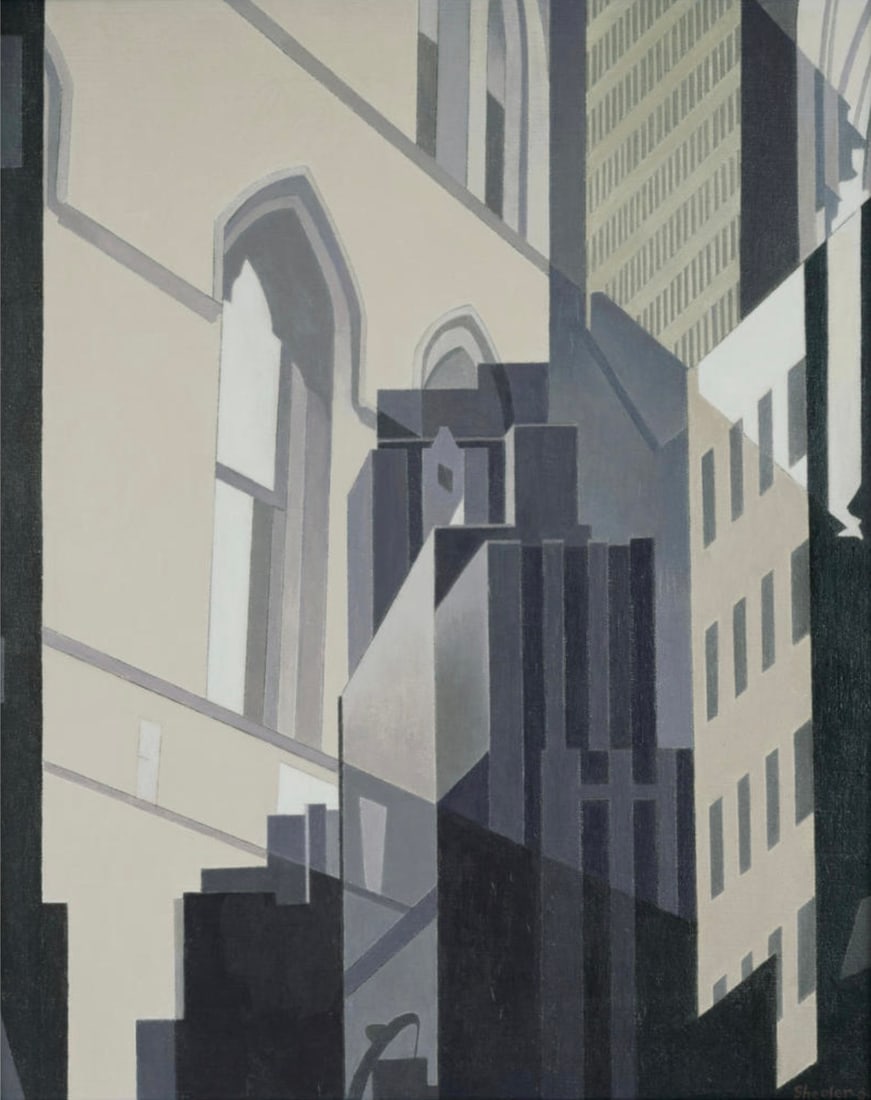 Charles Sheeler (American, 1883-1965) Print: Charles Sheeler (American, 1883-1965) Print. Neighbors, "1951". 23.25 x 28.50 inches. Please be aware that all lots in our auctions are sold "AS IS," in accordance with the Terms & Conditions of the A