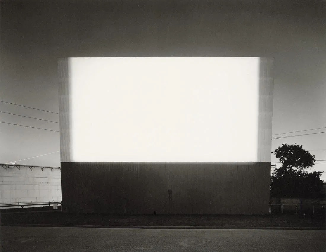 Hiroshi Sugimoto (Japanese, b. 1948) Print: Hiroshi Sugimoto (Japanese, b. 1948) Print. Rosecrans Drive-In, "1993". Printed in 2005, Germany. 8.45 x 6.55 inches. Please be aware that all lots in our auctions are sold "AS IS," in accordance with