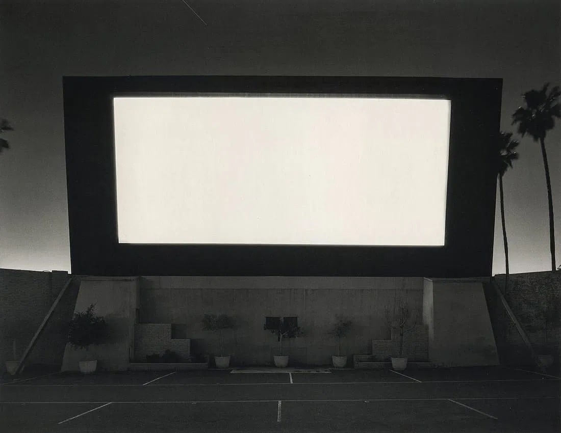 Hiroshi Sugimoto (Japanese, b. 1948) Print: Hiroshi Sugimoto (Japanese, b. 1948) Print. Roubidoux Drive-In, "1993". Printed in 2005, Germany. 8.50 x 6.50 inches. Please be aware that all lots in our auctions are sold "AS IS," in accordance with