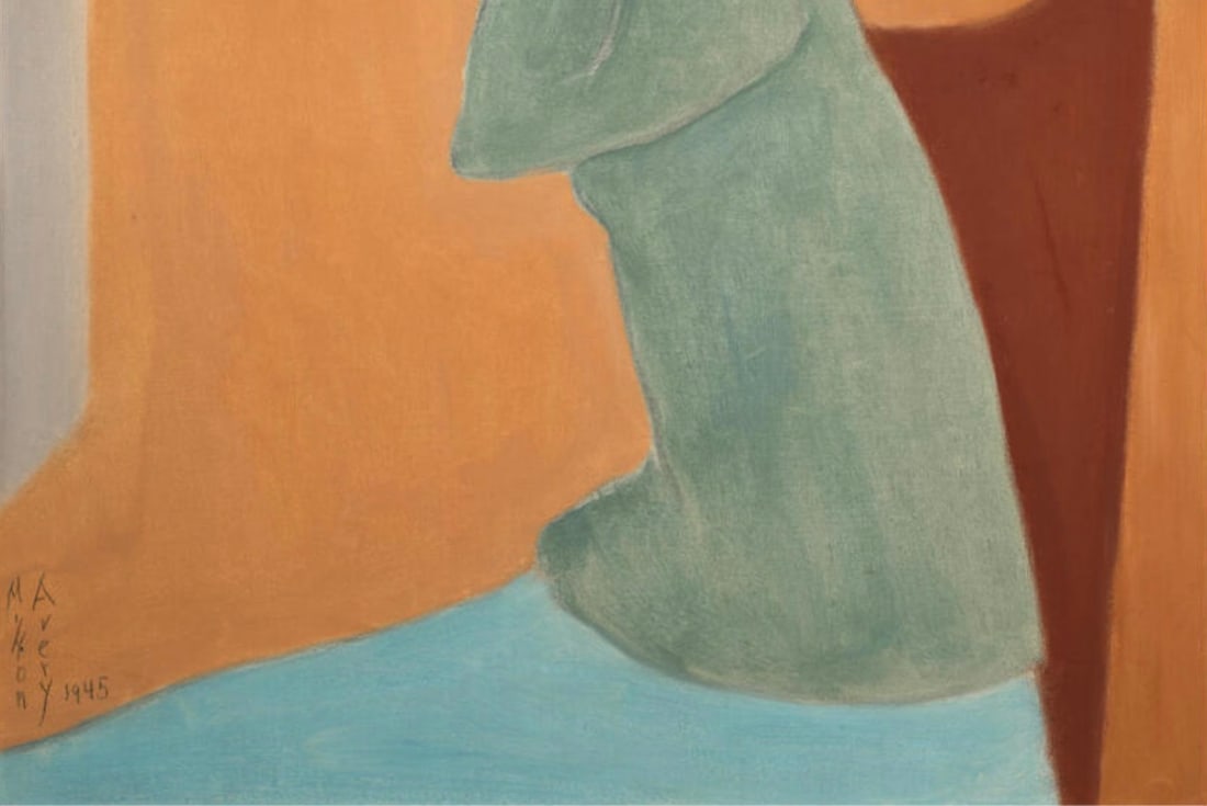Milton Avery (American, 1885-1965) Print: Milton Avery (American, 1885-1965) Print. Woman with Hat, "1945". 31.00 x 38.50 inches. Please be aware that all lots in our auctions are sold "AS IS," in accordance with the Terms & Conditions of the