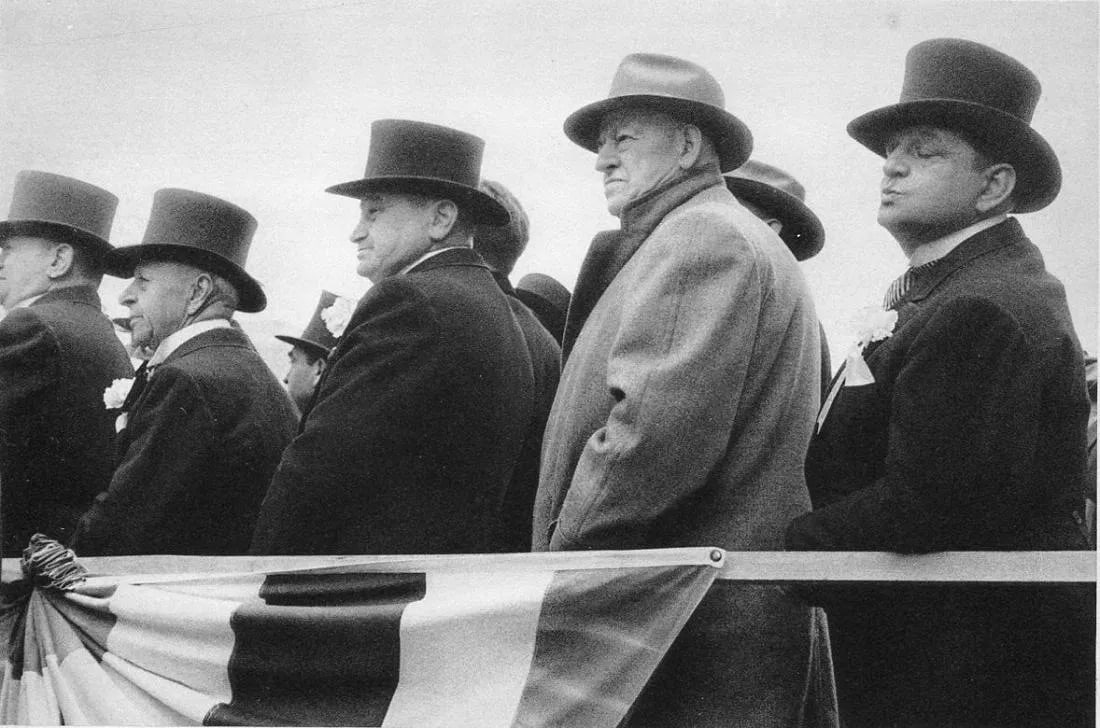 Robert Frank (Swiss-American, 1924-2019) Print: Robert Frank (Swiss-American, 1924-2019) Print. City Fathers, Hoboken, New Jersey. Printed in 1959, USA. 8.00 x 5.00 inches. Please be aware that all lots in our auctions are sold "AS IS," in accordan