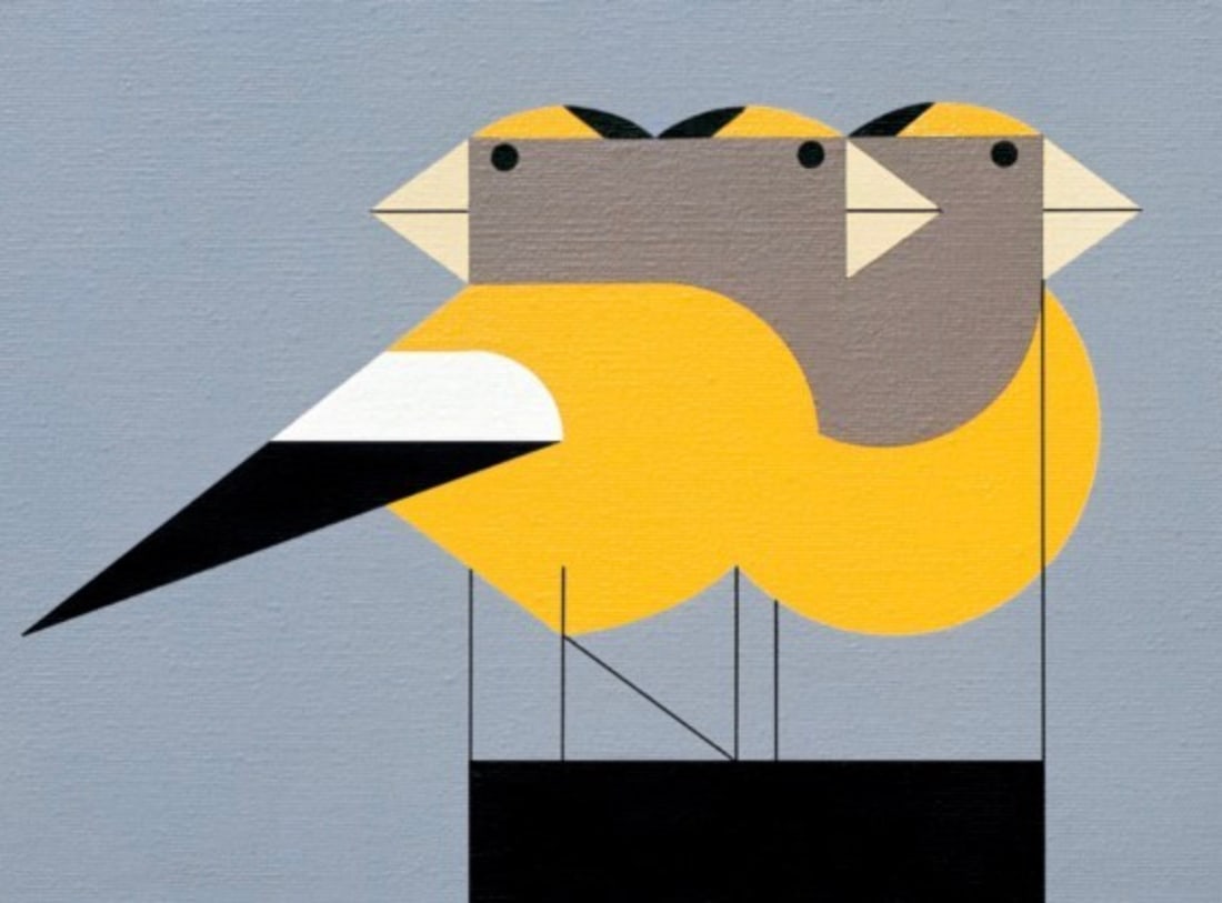 Charley Harper (American, 1922-2007) Lithograph: Charley Harper (American, 1922-2007) Lithograph. Gregarious Grosbeaks, "2000". 12.00 x 9.00 inches. Please be aware that all lots in our auctions are sold "AS IS," in accordance with the Terms & Condi