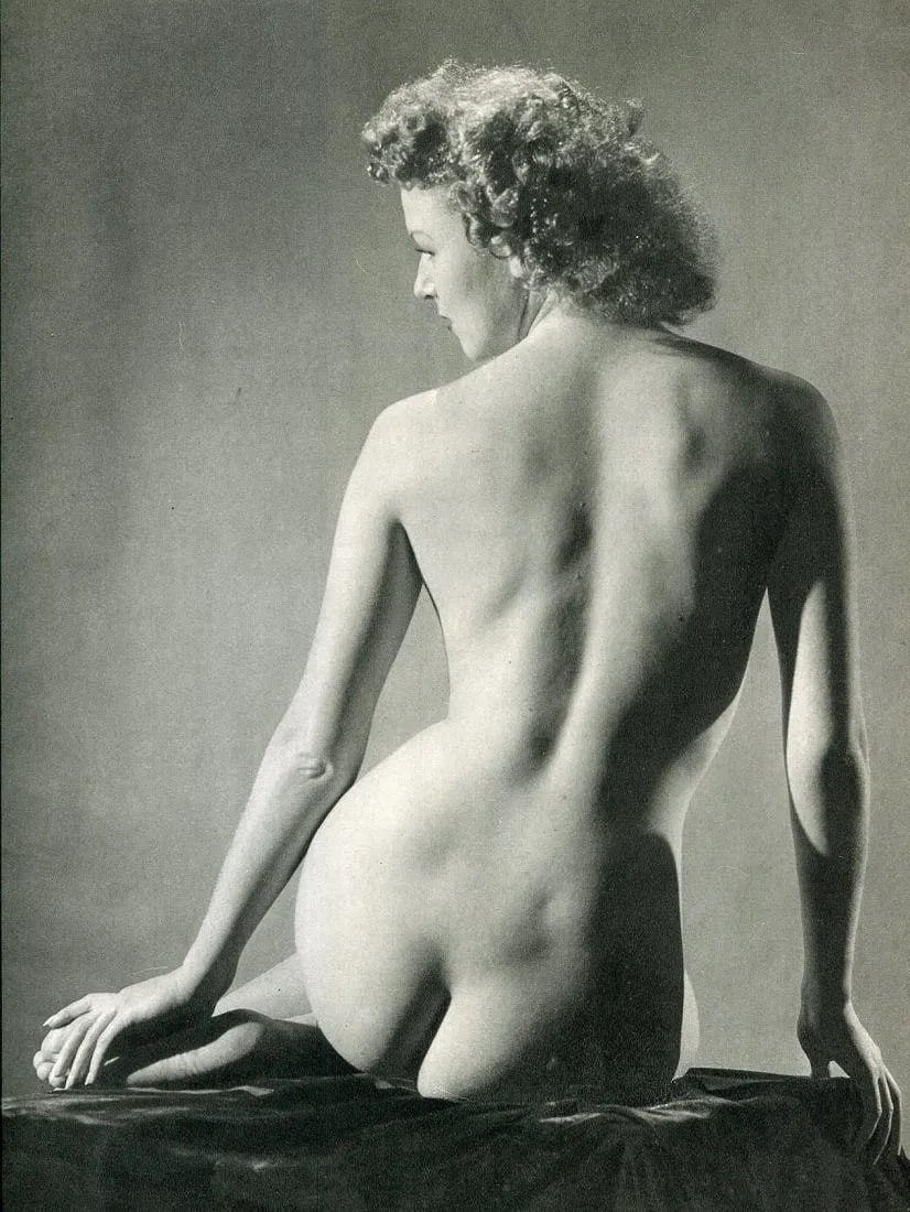 Theda and Emerson Hall Print: Theda (American, 1916-2004) and Emerson Hall (American, 1913-2007) Print. Nude. Printed in 1950, France. 8.50 x 12.00 inches. Please be aware that all lots in our auctions are sold "AS IS," in accorda