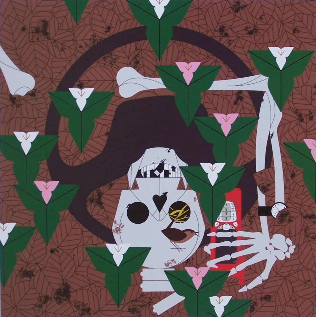 Charley Harper (American, 1922-2007) Lithograph: Charley Harper (American, 1922-2007) Lithograph. Can You Hear Me Now?, "2006". 10.00 x 10.00 inches. Please be aware that all lots in our auctions are sold "AS IS," in accordance with the Terms & Cond