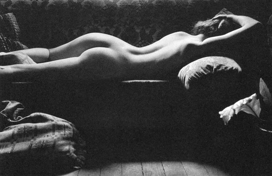 Eva Rubinstein (American, b. 1933) Print: Eva Rubinstein (American, b. 1933) Print. Reclining, Nude. Printed in 1973, Switzerland. 5.00 x 7.00 inches. Please be aware that all lots in our auctions are sold "AS IS," in accordance with the Term