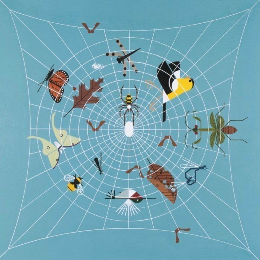 Charley Harper (American, 1922-2007) Lithograph: Charley Harper (American, 1922-2007) Lithograph. Visit My Website, "2003". 12.00 x 12.00 inches. Please be aware that all lots in our auctions are sold "AS IS," in accordance with the Terms & Conditio