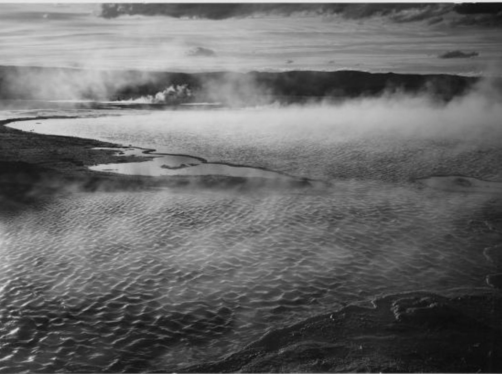 Ansel Adams (American, 1902-1984) Print: Ansel Adams (American, 1902-1984) Print. Geyser Pool, Yellowstone, Wyoming Print. 23.50 x 17.50 inches. Please be aware that all lots in our auctions are sold "AS IS," in accordance with the Terms & C