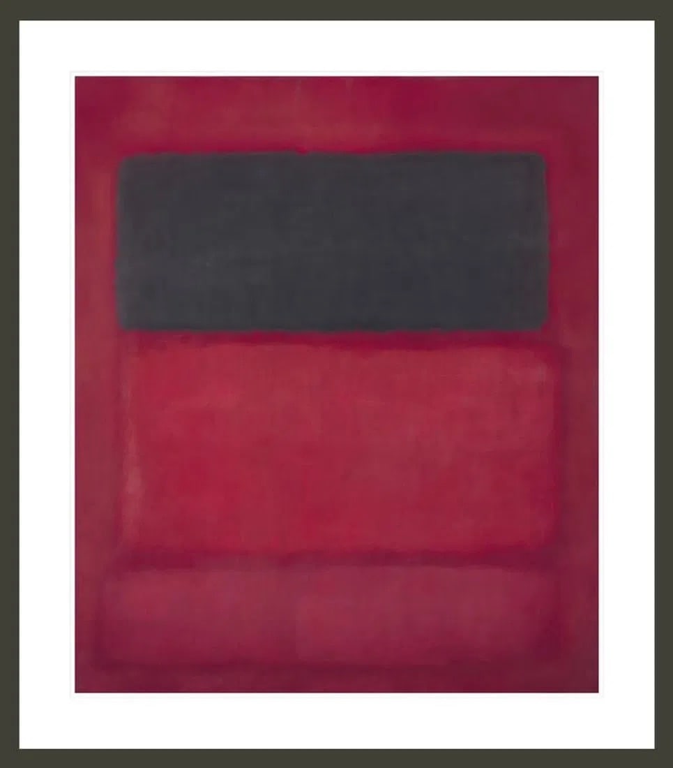 Mark Rothko (American, 1903-1970) Print: Mark Rothko (American, 1903-1970) Print. Untitled, "1957". 25.75 x 30.25 (sight), 33.25 x 38.00 (framed) inches. Please be aware that all lots in our auctions are sold "AS IS," in accordance with the