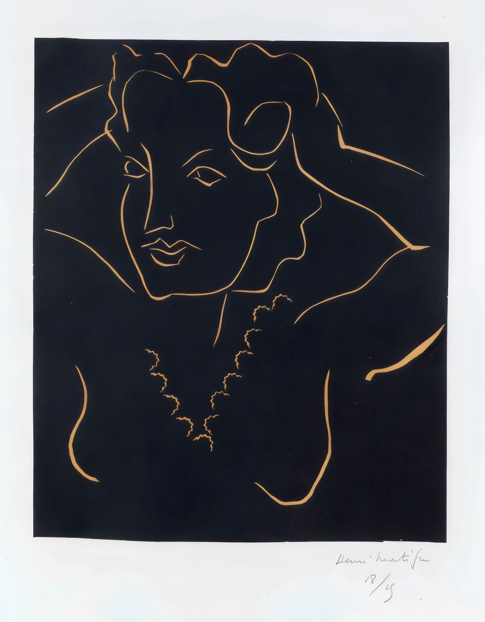 Outline Poster: Outline Poster. Bonded to fabric. Medium Size. Please be aware that all lots in our auctions are sold "AS IS," in accordance with the Terms & Conditions of the Auction. All "dates" inside quotations (