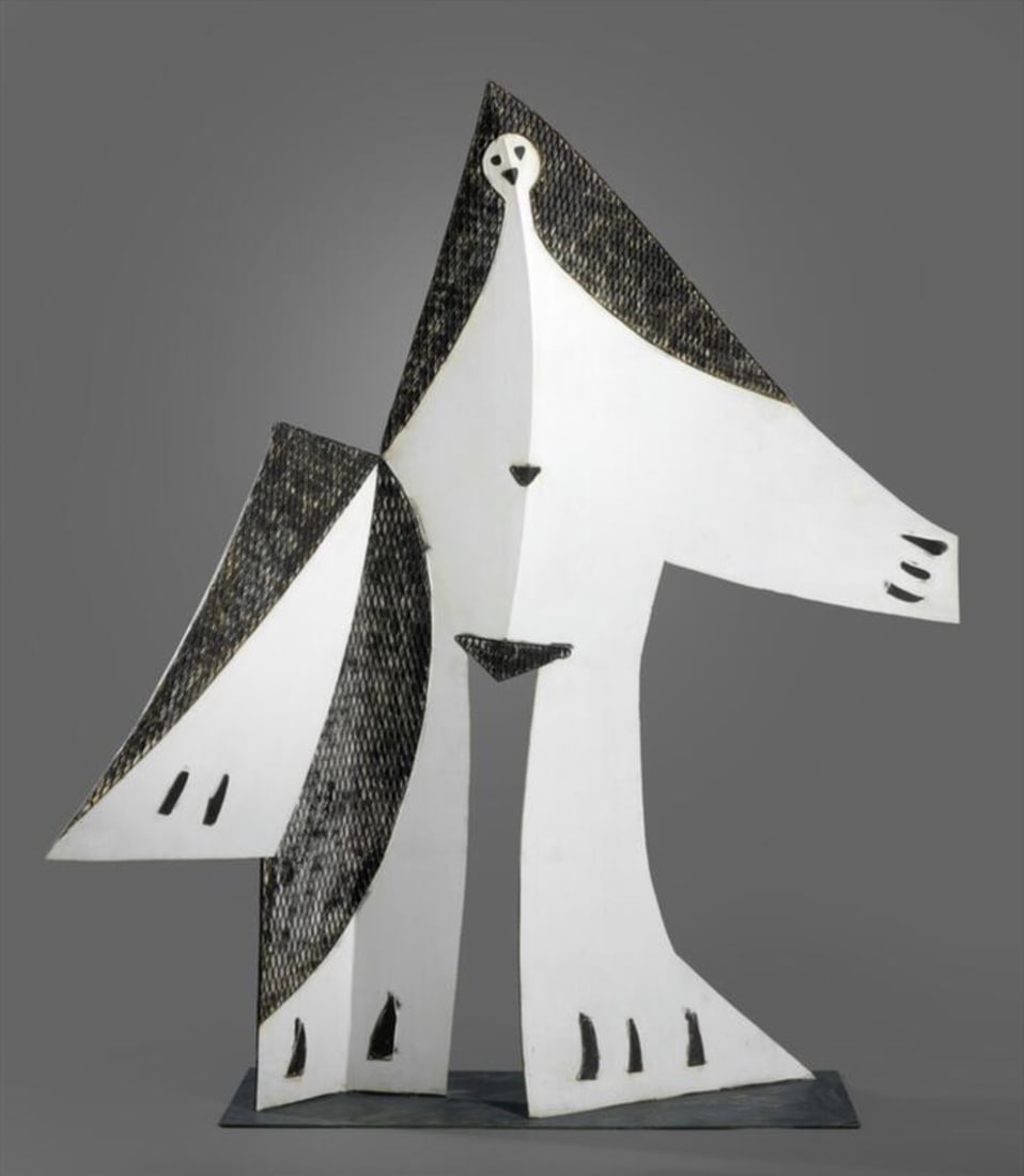 Pablo Picasso (Spanish, 1881-1973) Print: Pablo Picasso (Spanish, 1881-1973) Print. Woman with Outstretched Arms, "1961". 37.00 x 42.00 inches. Bonded to fabric. Please be aware that all lots in our auctions are sold "AS IS," in accordance wi