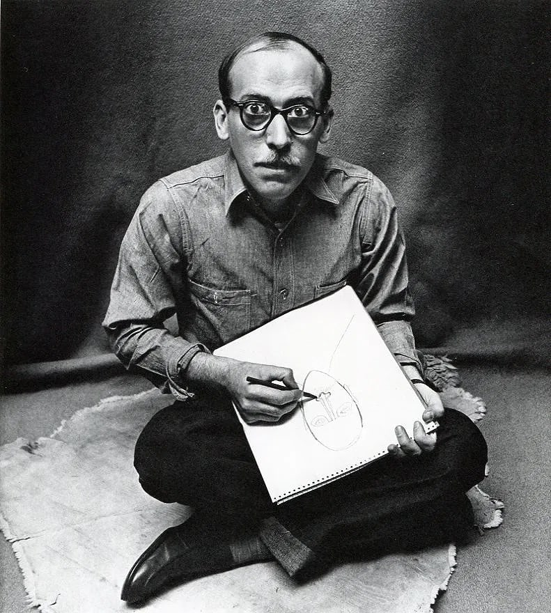 Irving Penn (American, 1917-2009) Print: Irving Penn (American, 1917-2009) Print. Saul Steinberg, "1947". Printed in 1960, Switzerland. 9.00 x 9.00 inches. Please be aware that all lots in our auctions are sold "AS IS," in accordance with th