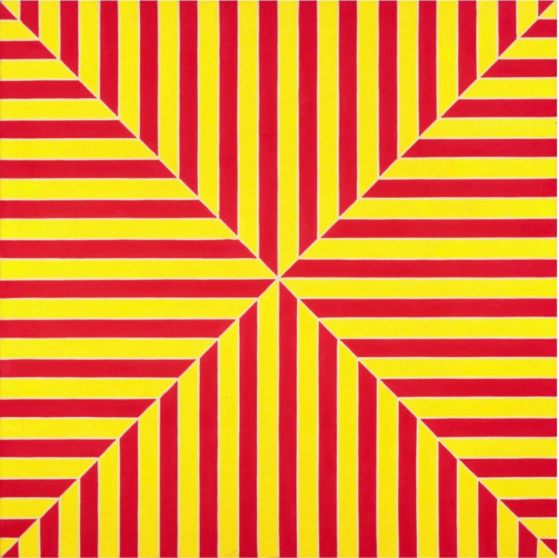 Frank Stella (American, 1936-2024) Print: Frank Stella (American, 1936-2024) Print. Marrakech, "1964". 28.50 x 29.25 inches. Bonded to fabric. Please be aware that all lots in our auctions are sold "AS IS," in accordance with the Terms & Cond
