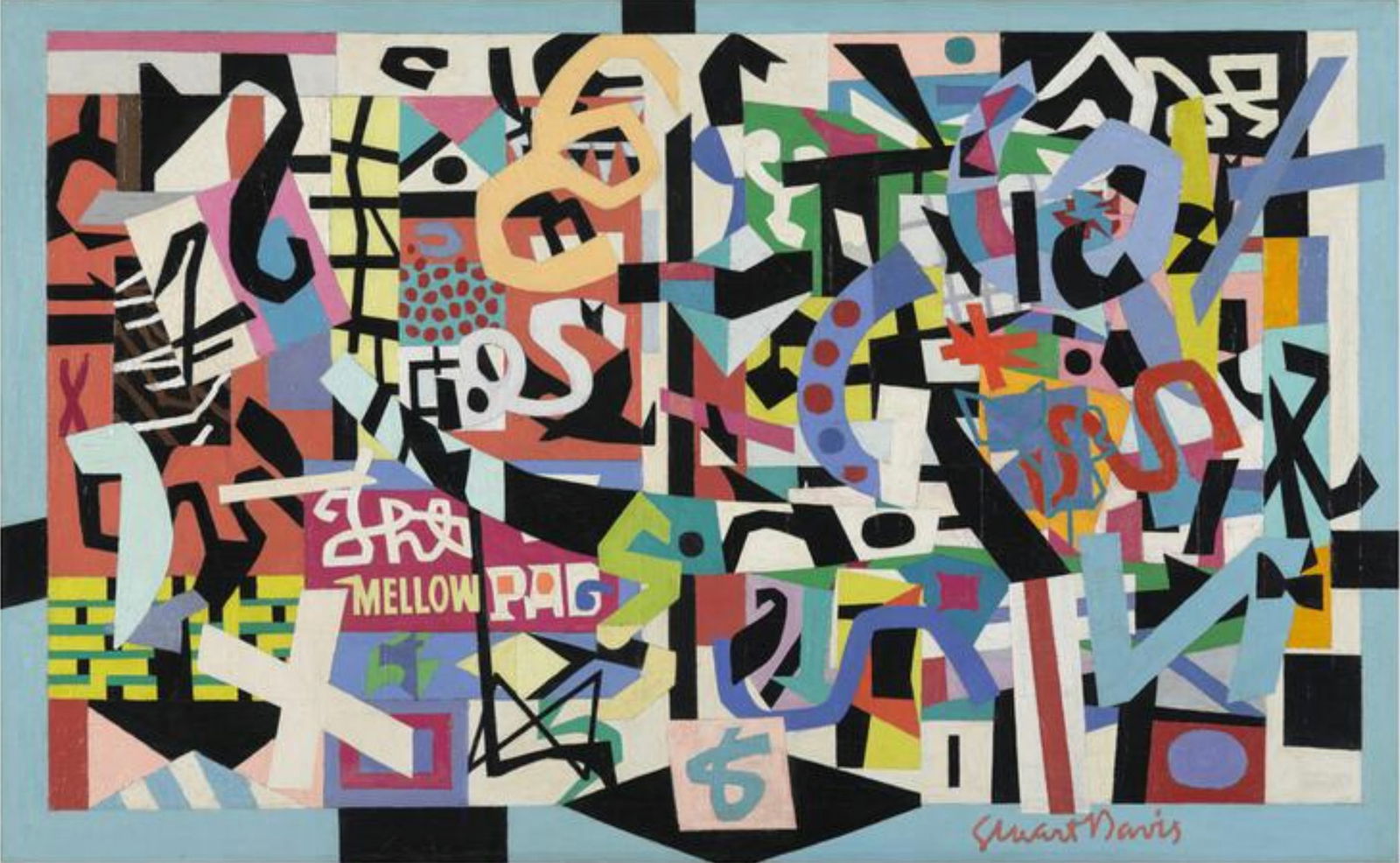 Stuart Davis (American, 1892-1964) Print: Stuart Davis (American, 1892-1964) Print. The Mellow Pad, "1945". 37.50 x 23.00 inches. Please be aware that all lots in our auctions are sold "AS IS," in accordance with the Terms & Conditions of the