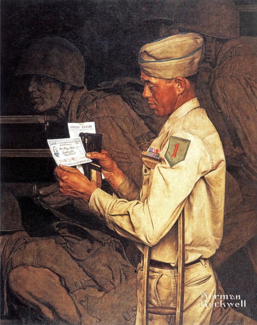Norman Rockwell (American, 1894-1978) Print: Norman Rockwell (American, 1894-1978) Print. War Bond, "1944". 17.00 x 20.00 inches. Please be aware that all lots in our auctions are sold "AS IS," in accordance with the Terms & Conditions of the Au