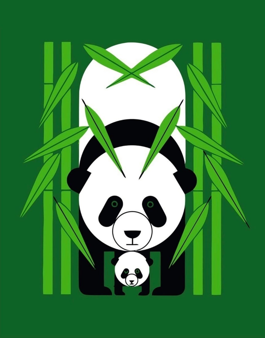 Charley Harper (American, 1922-2007) Lithograph: Charley Harper (American, 1922-2007) Lithograph. PandaPanda, "2018". 7.00 x 9.00 inches. Please be aware that all lots in our auctions are sold "AS IS," in accordance with the Terms & Conditions of th