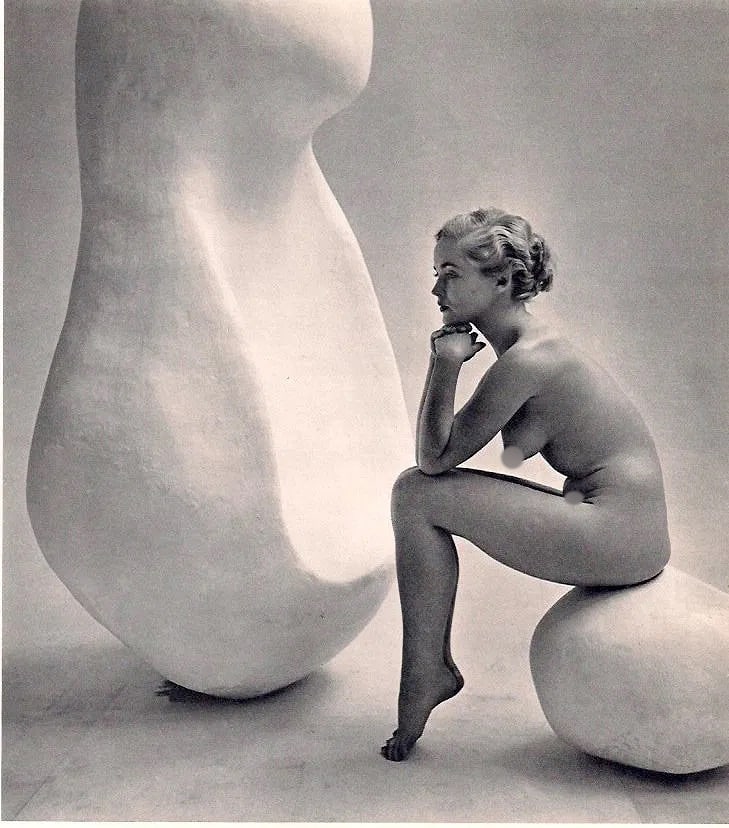 Glass Zoltan (Hungarian-British, 1903-1981) Print: Glass Zoltan (Hungarian-British, 1903-1981) Print. Nude with Sculptures. Printed in 1964, France. 7.00 x 8.50 inches. Please be aware that all lots in our auctions are sold "AS IS," in accordance with