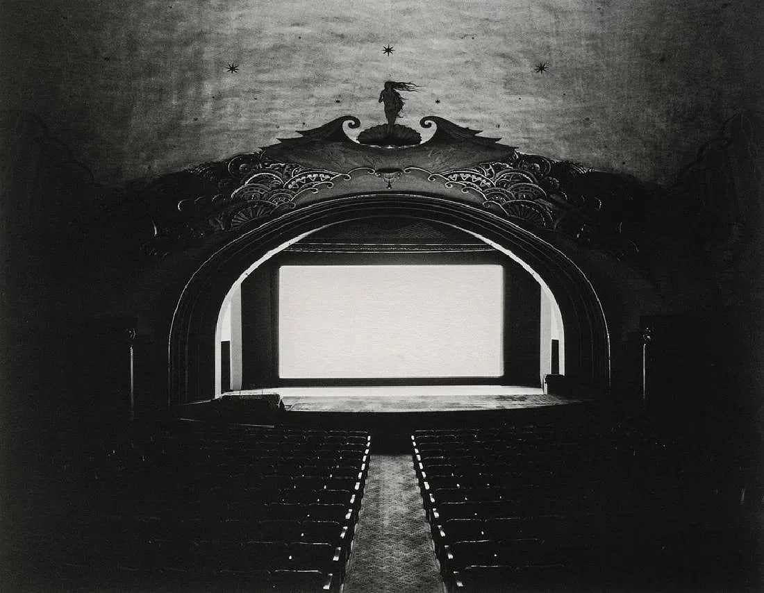 Hiroshi Sugimoto (Japanese, b. 1948) Print: Hiroshi Sugimoto (Japanese, b. 1948) Print. Avalon Theatre, Catalina Island, "1993". Printed in 2002, USA. 5.95 x 4.60 inches. Please be aware that all lots in our auctions are sold "AS IS," in accord