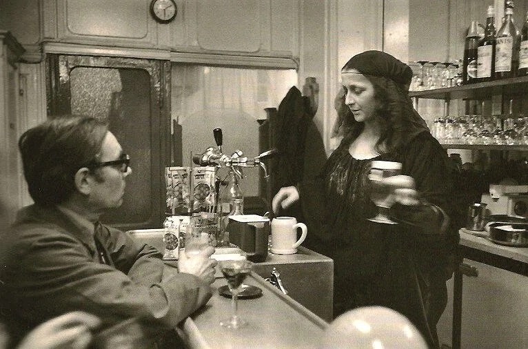 M. Maiofiss Print: M. Maiofiss Print. Cafe le Mont Lozere a Beaubourg. Printed in 1996, France. 7.50 x 5.00 inches. Please be aware that all lots in our auctions are sold "AS IS," in accordance with the Terms & Conditio