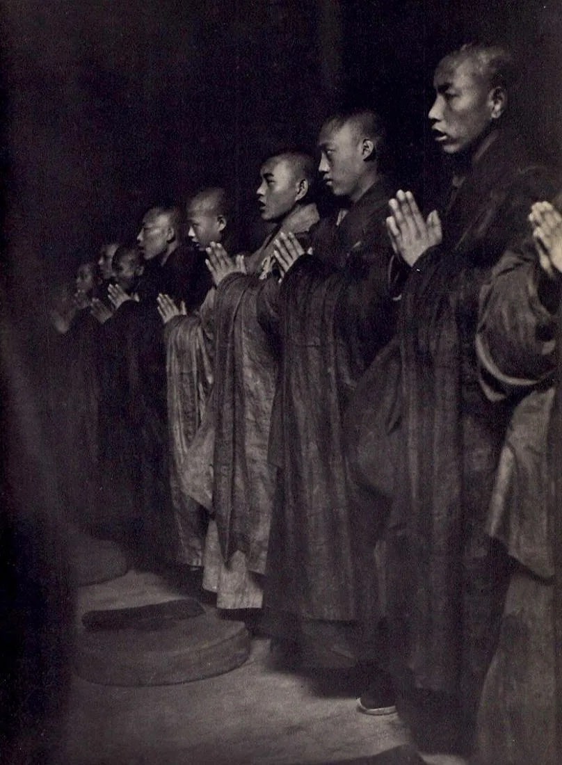 Arthur de Carvalho (Brazilian, 1909-1995) Print: Arthur de Carvalho (Brazilian, 1909-1995) Print. Bonzes a Priere. Printed in 1935, France. 9.00 x 11.00 inches. Please be aware that all lots in our auctions are sold "AS IS," in accordance with the T